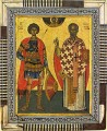 St. George the Trophy-Bearer and St. Nicholas the Wonderworker - (1GN10)