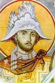St. Mercurios (detail) - 14th c. Panselinos - (1ME11)
